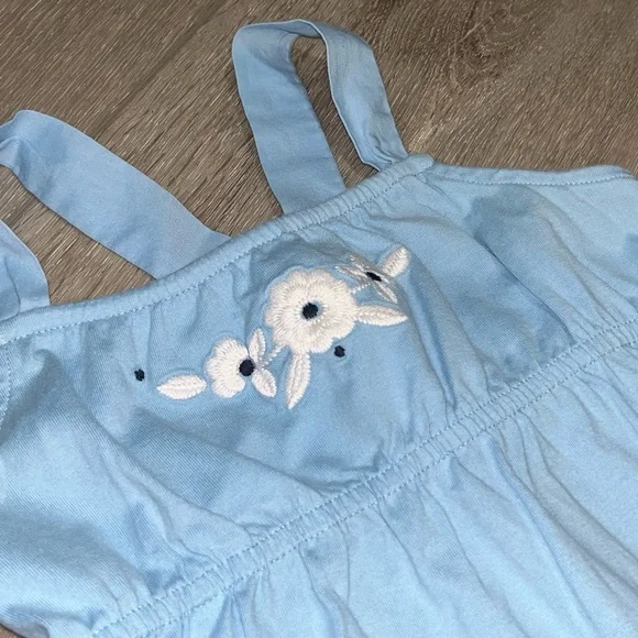 Janie and Jack Blue and White Camisole Empire Waist 4T - Picture 2 of 7